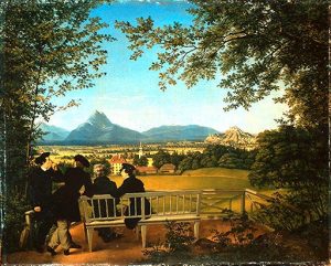 Aussicht vom Gaisberg auf Salzburg, 1817