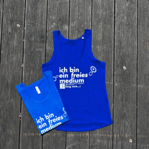 Radiofabrik Shirts ärmellos "Ich bin ein Freies Medium" female sizing