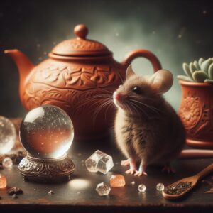 Teekanne, Kristallkugel Und Maus